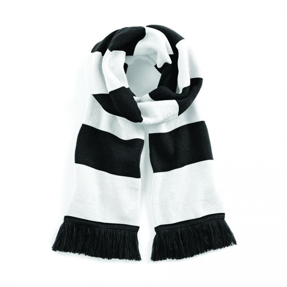 Two Tone Knitted Varsity Scarf 182cm x 18cm