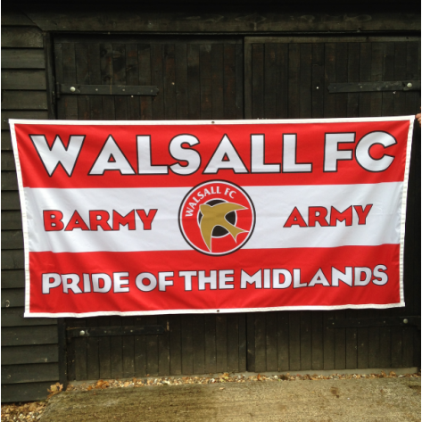 8ft x 4ft Heavyweight Walsall FC Football Flag