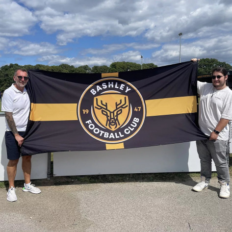 Bashley FC 8ft x 4ft Heavyweight with black edge binding