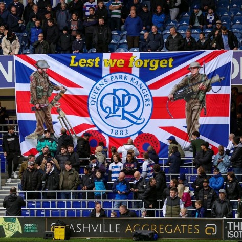 QPR Lest We Forget 24ft x 12ft football flag