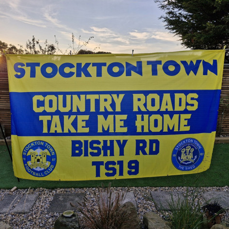 Stockton Town 10ft x 6ft football flag
