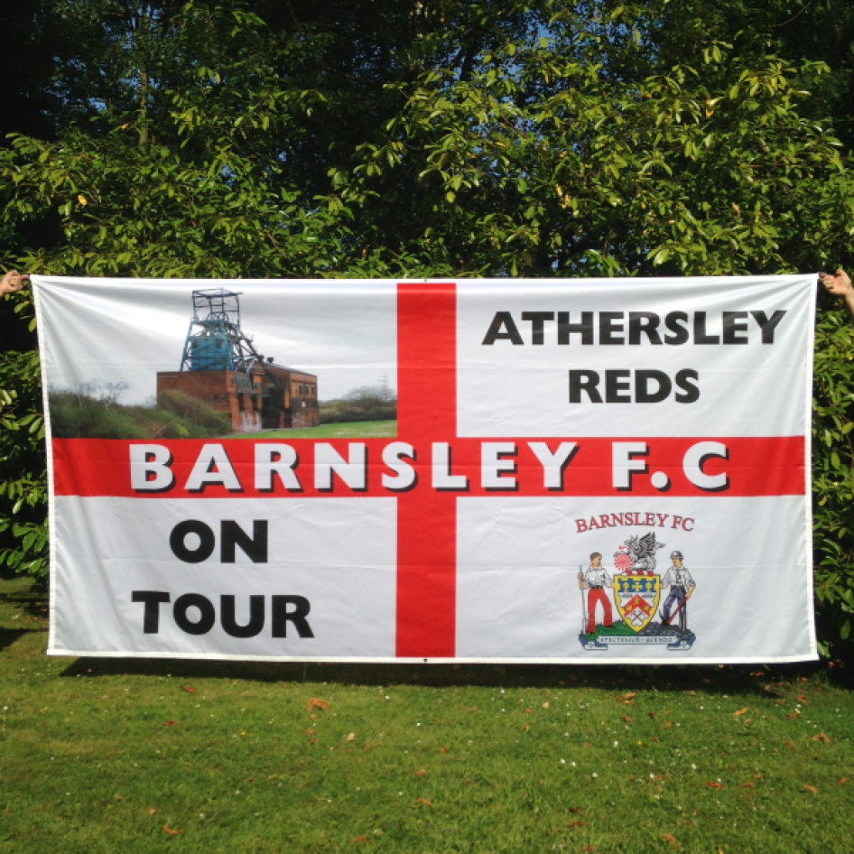 12ft x 6ft (3.65m x 1.83m) Custom Football Flag footballflags.co.uk