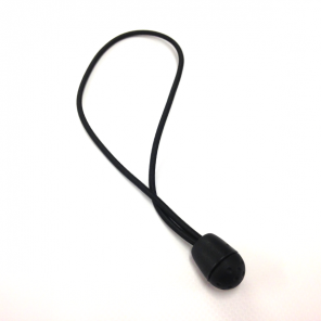 5" (127mm) Black Bungee with Ball End - 3mm Shock Cord