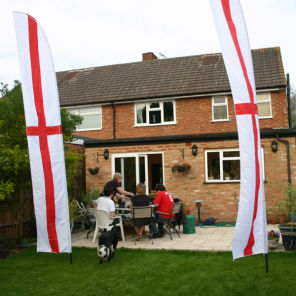 England feather flags for house parties