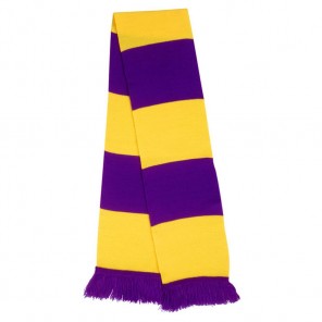 Two Tone Knitted Team Scarf  - 140cm x 20cm