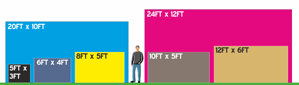 Football Flags Sizes